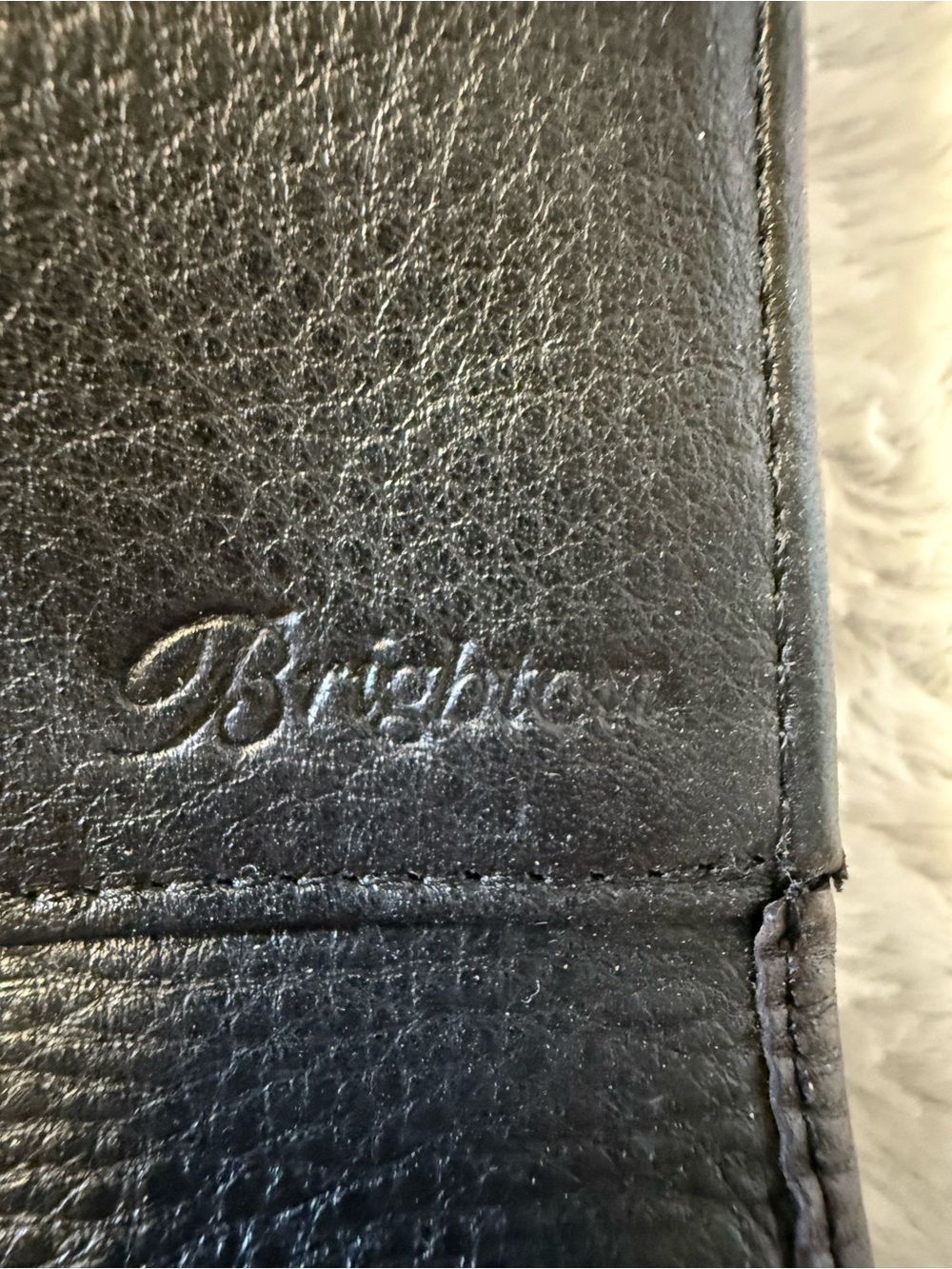 Brighton Black and Dark Brown Leather Crossbody with Croc Accents - Picture 5 of 13